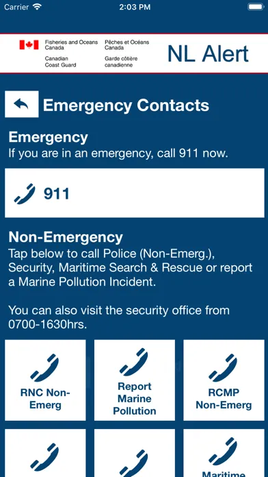 Tangkapan layar NL Alert