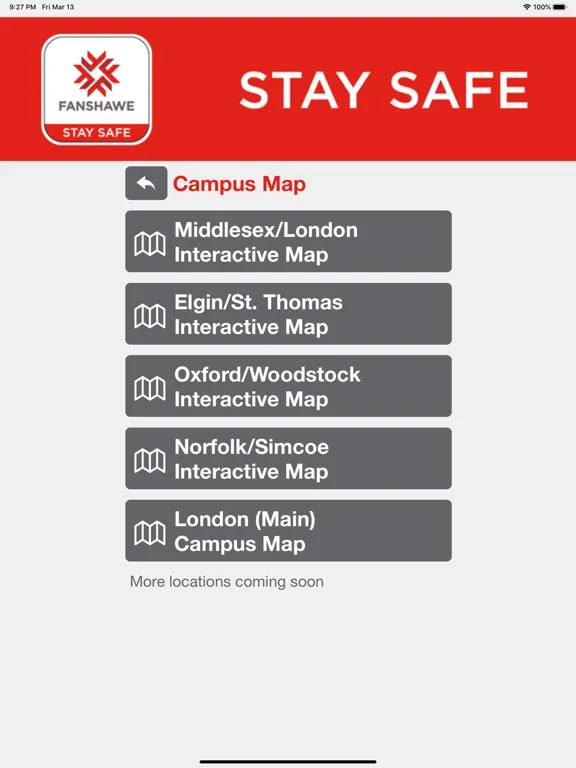 Скриншоты Fanshawe Stay Safe iPad 