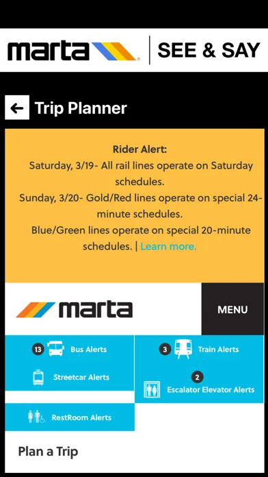 ภาพหน้าจอของ MARTA See & Say 2.0
