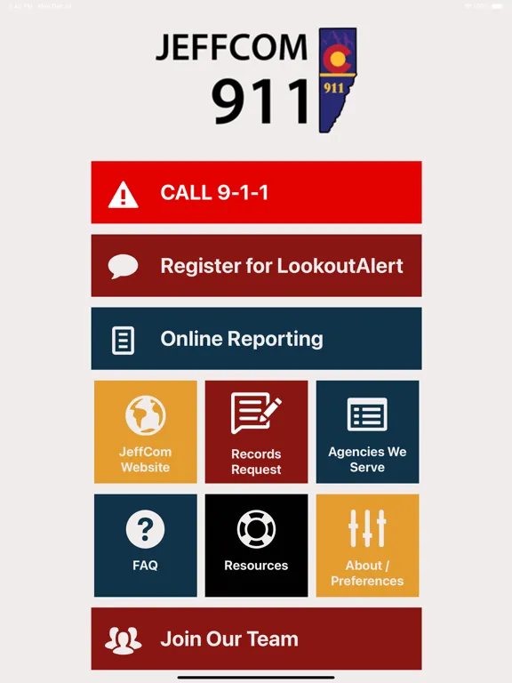 Jeffcom 911 iPad 應用截圖