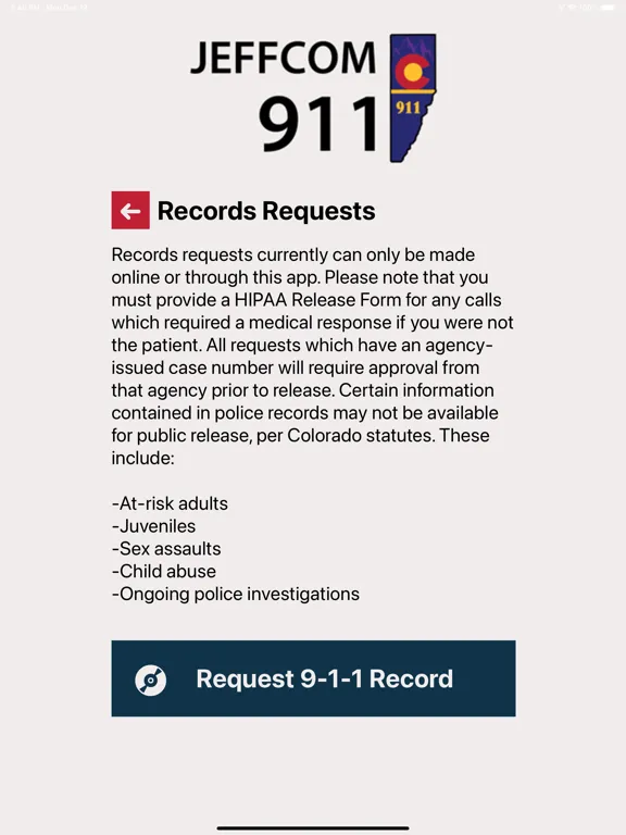 Jeffcom 911 iPad 應用截圖