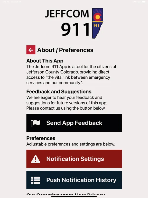 Jeffcom 911 iPad 應用截圖