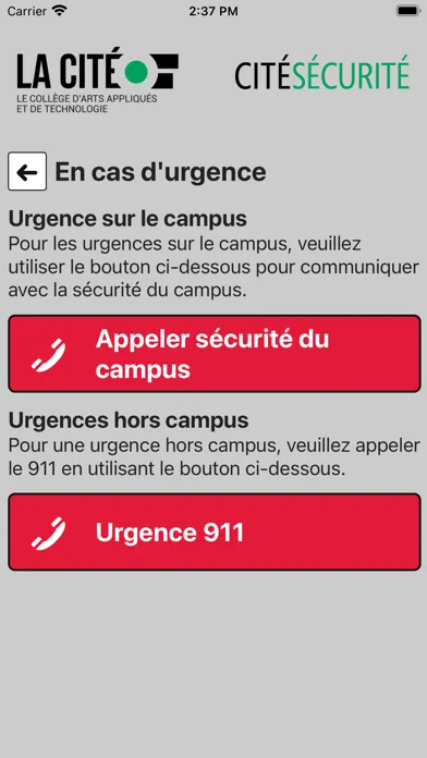 Captures d'écran de Cité Sécurité