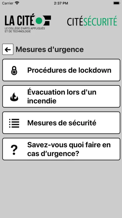 Captures d'écran de Cité Sécurité