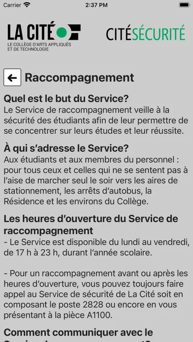 Captures d'écran de Cité Sécurité