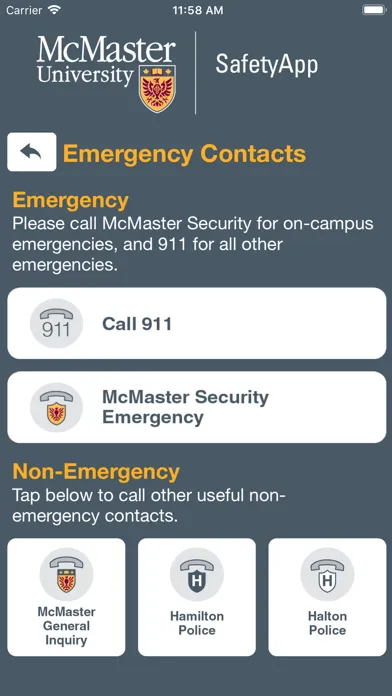 Capturas de pantalla de McMaster SafetyApp