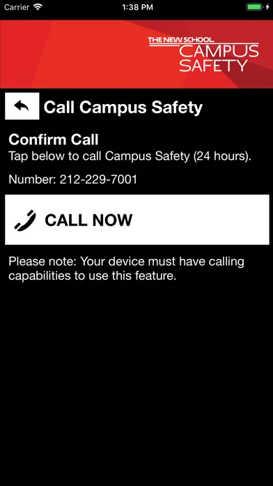 Captures d'écran de Campus Safety - The New School