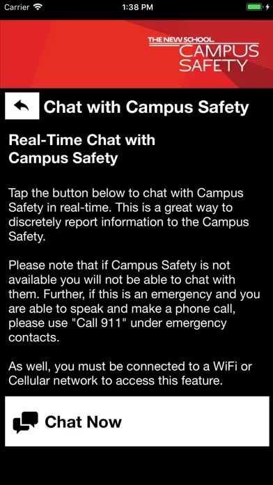 Captures d'écran de Campus Safety - The New School