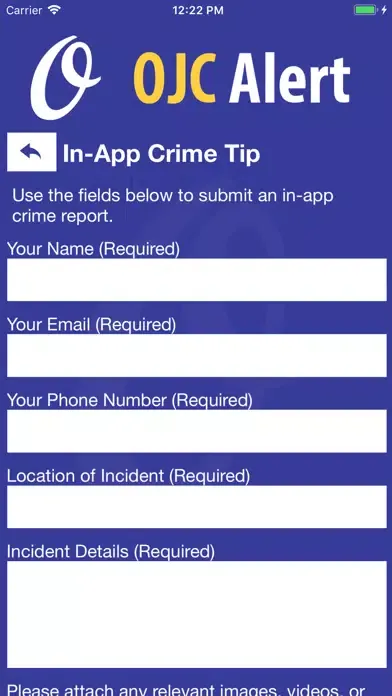 Tangkapan skrin OJC Alert