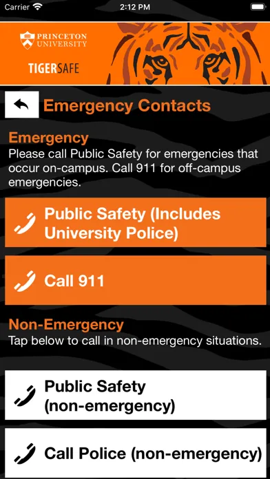 Ảnh chụp màn hình của TigerSafe - Princeton