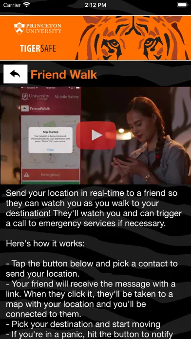 Ảnh chụp màn hình của TigerSafe - Princeton
