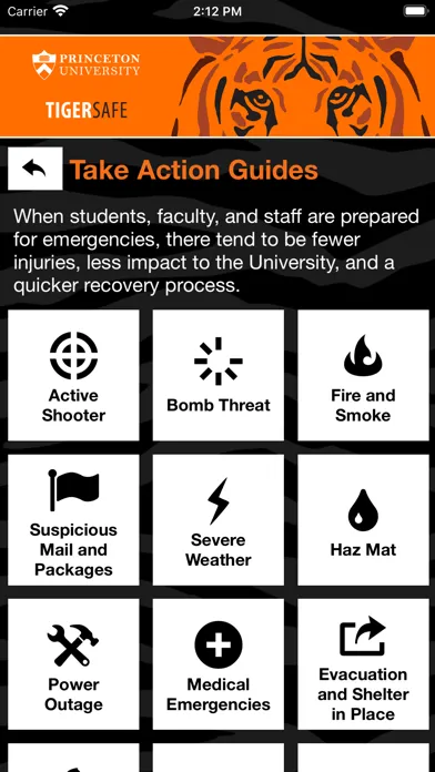 Ảnh chụp màn hình của TigerSafe - Princeton