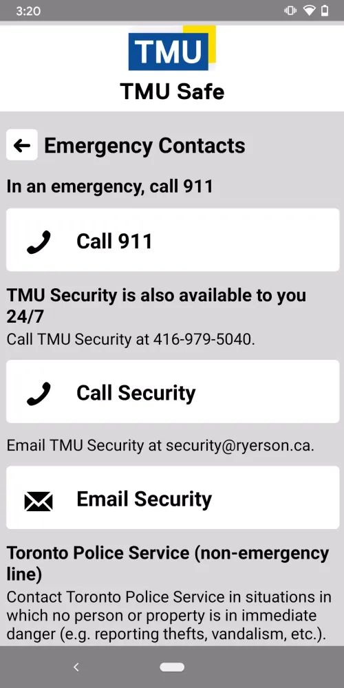 TMU Safe Screenshots