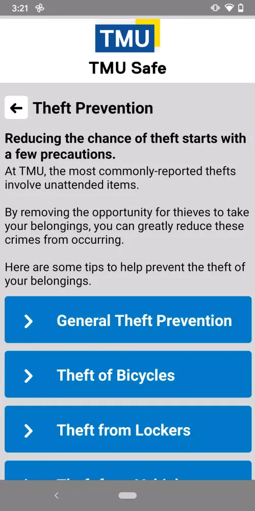 TMU Safe Screenshots