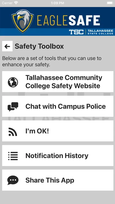 Eagle Safe - Safety App of TCC Screenshots