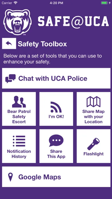 Capturas de pantalla de Safe@UCA