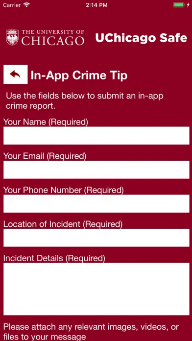 UChicago Safe Screenshots