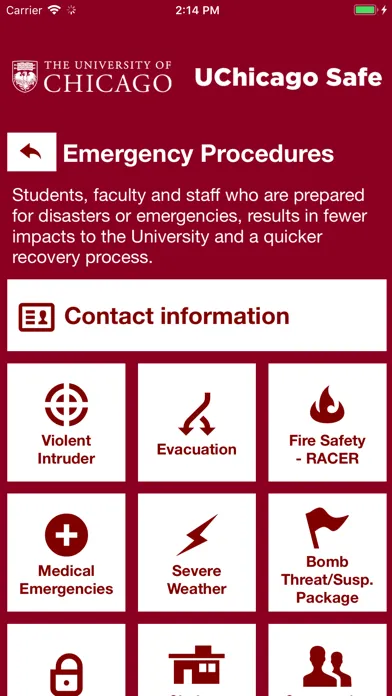 UChicago Safe Screenshots