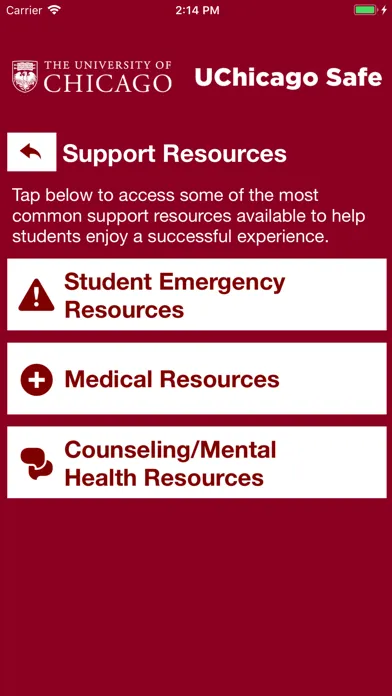 UChicago Safe Screenshots