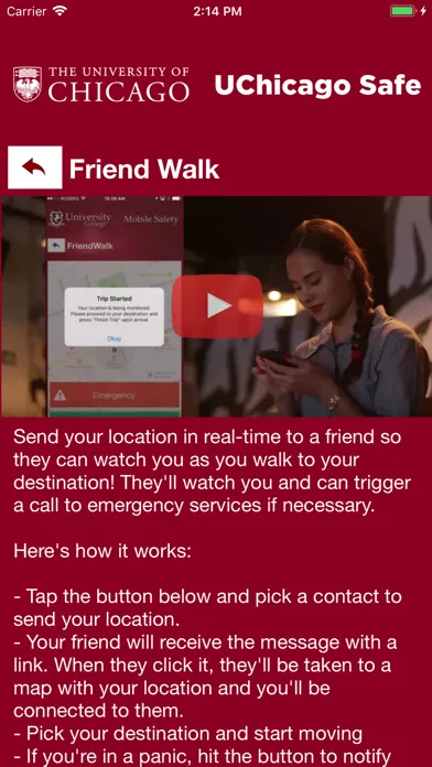 UChicago Safe Screenshots