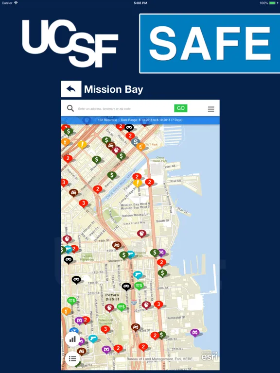 UCSF Safe iPad  Screenshots