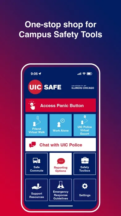 Screenshot di UIC SAFE