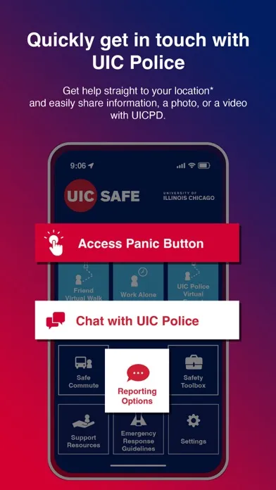 Screenshot di UIC SAFE