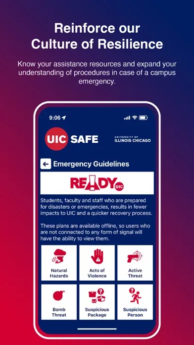 Screenshot di UIC SAFE