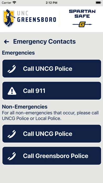 SPARTAN SAFE - UNCG Screenshots