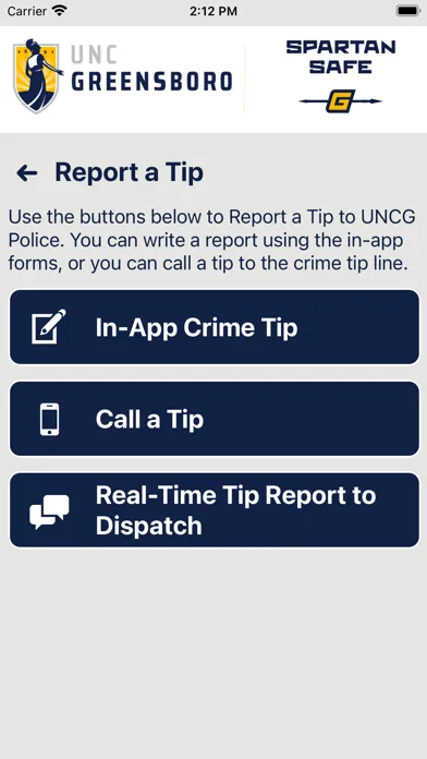 SPARTAN SAFE - UNCG Screenshots