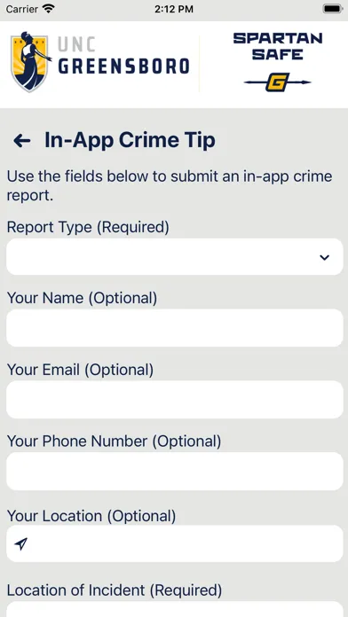 SPARTAN SAFE - UNCG Screenshots