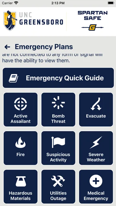 SPARTAN SAFE - UNCG Screenshots