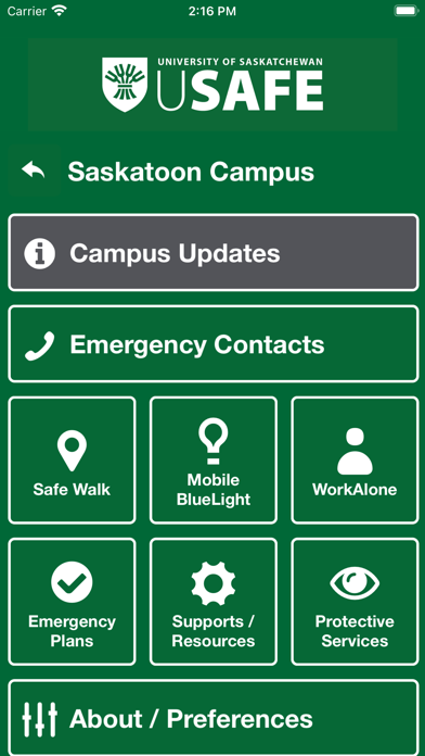 uSafe - Uni of Saskatchewan 스크린샷