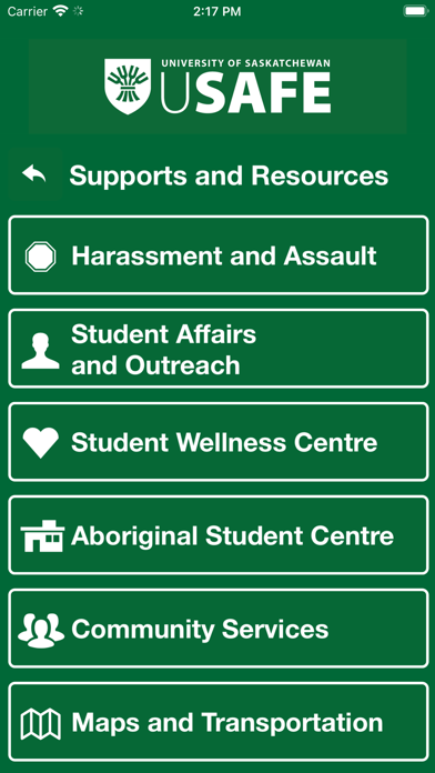 uSafe - Uni of Saskatchewan 스크린샷