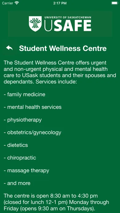 uSafe - Uni of Saskatchewan應用截圖