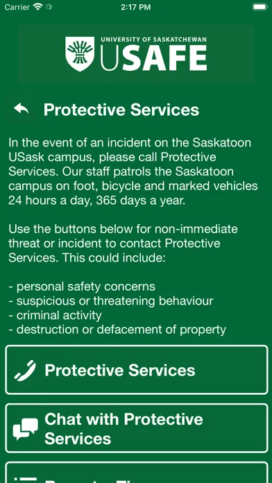 uSafe - Uni of Saskatchewan應用截圖