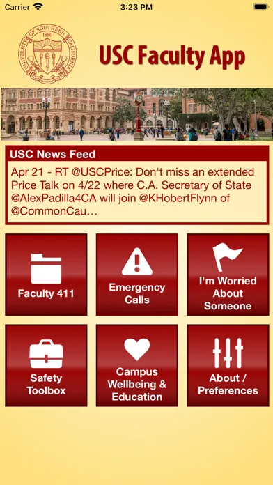 Screenshot di USC Faculty App