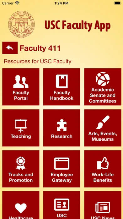 Screenshot di USC Faculty App