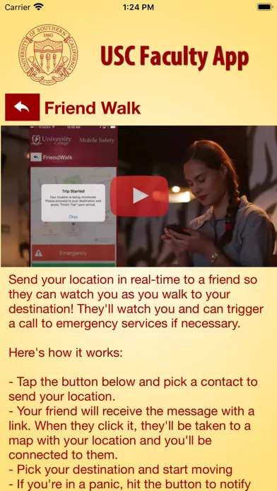 Screenshot di USC Faculty App