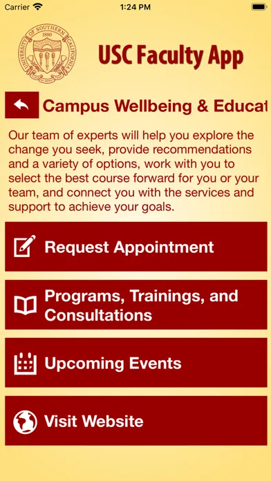 Screenshot di USC Faculty App