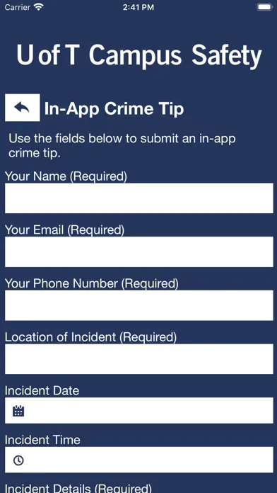 Tangkapan layar U of T Campus Safety