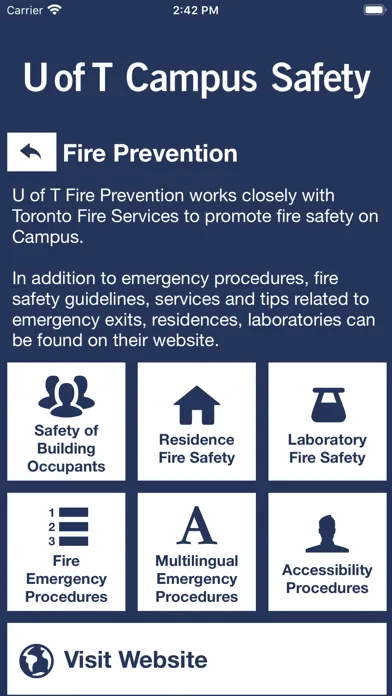 Tangkapan layar U of T Campus Safety