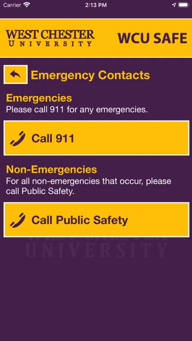 WCU SAFE Ekran Görüntüleri