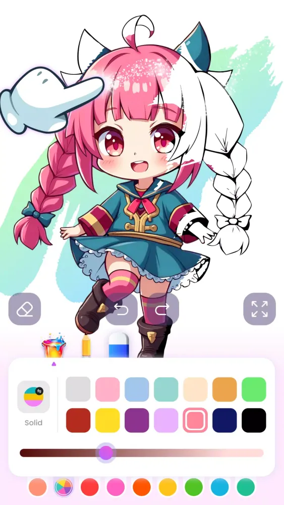 Cute Anime Coloring Game應用截圖