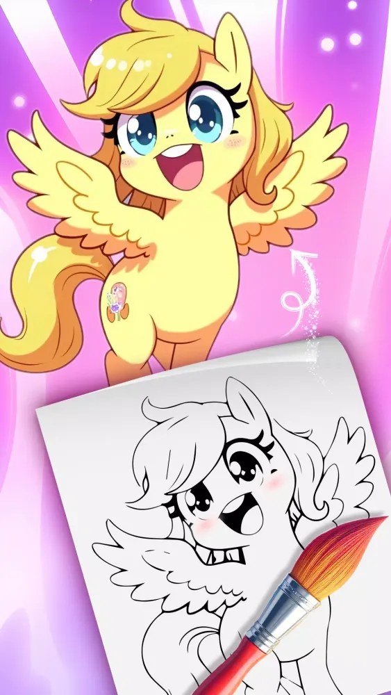Cute Anime Coloring Game應用截圖