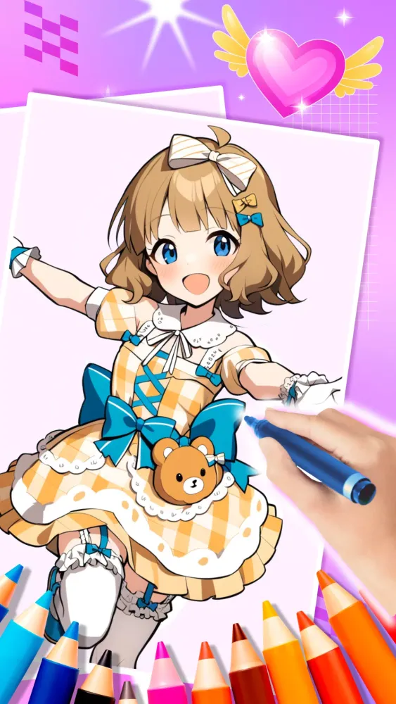 Cute Anime Coloring Game應用截圖