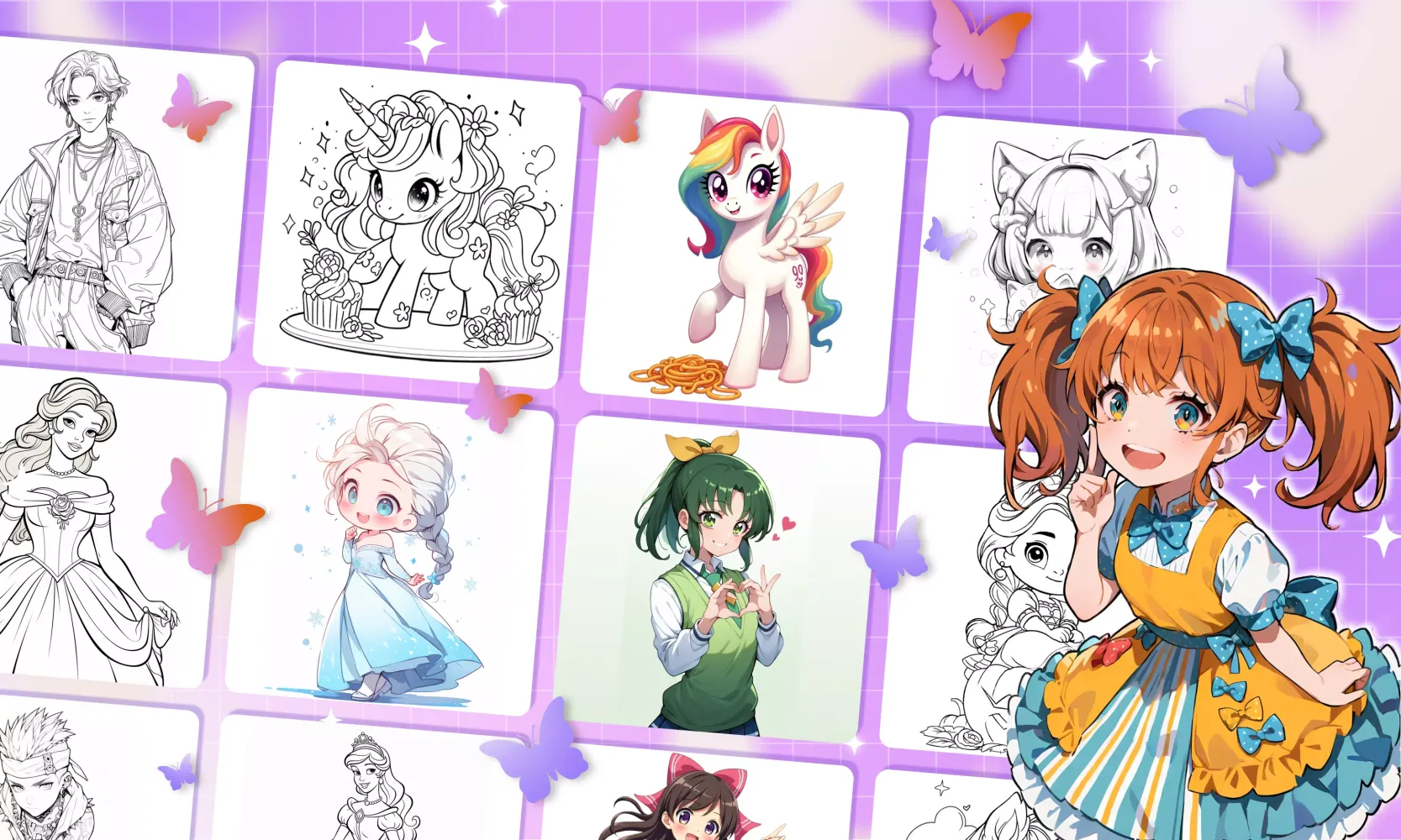 Cute Anime Coloring Game應用截圖