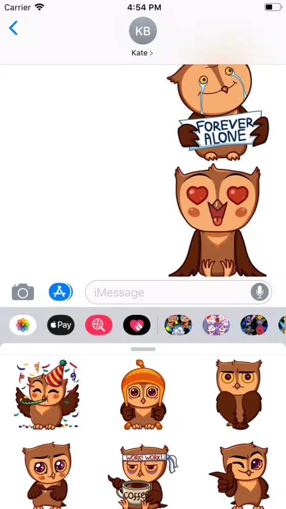 Скриншоты Adorable Owl Stickers