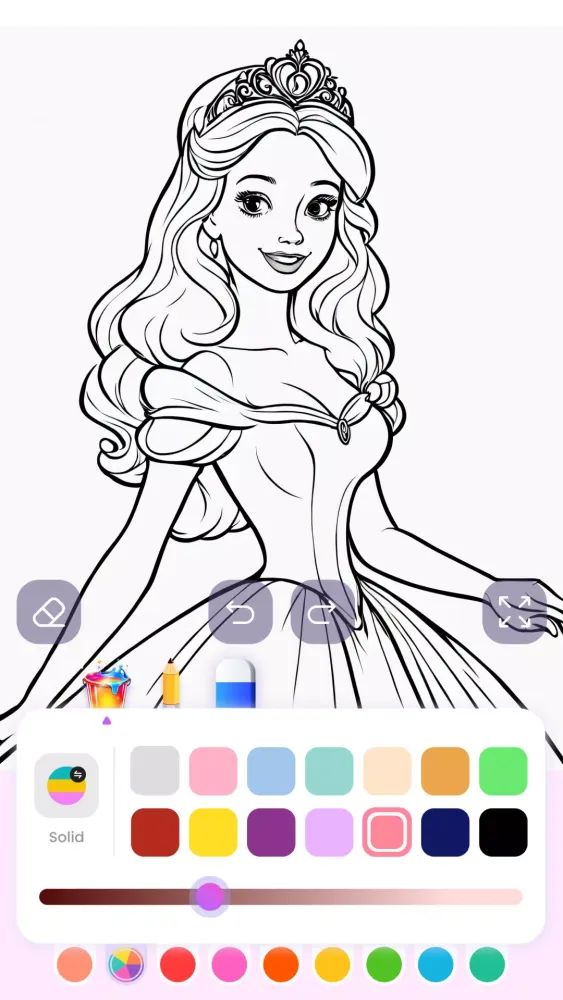 Cute Princess Coloring Game Screenshots