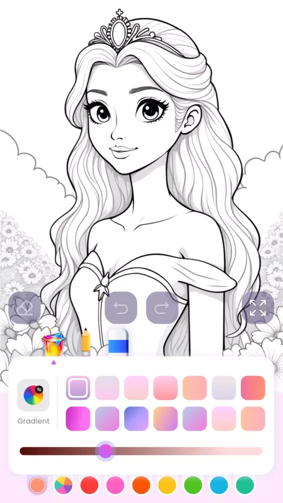 Cute Princess Coloring Game Screenshots